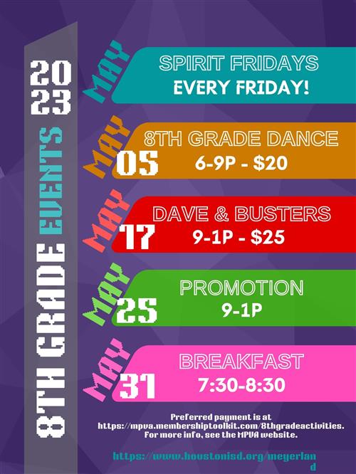 8th Grade Events